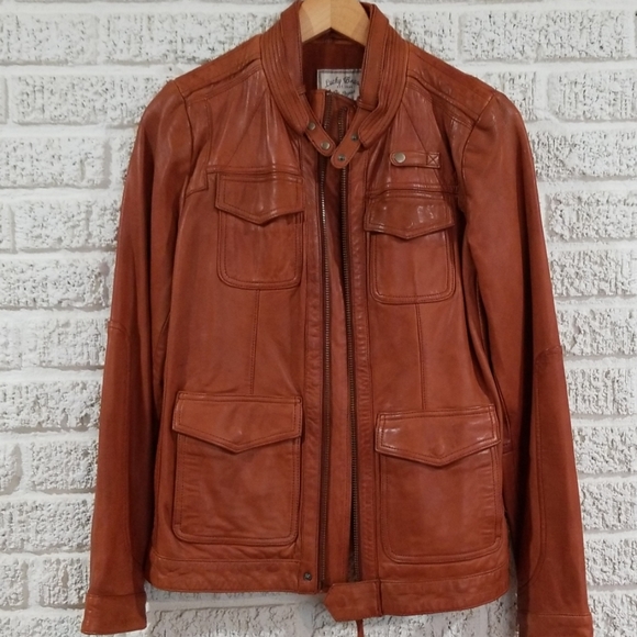 Lucky Brand Endless Leather Jacket - Cognac - Picture 3 of 8